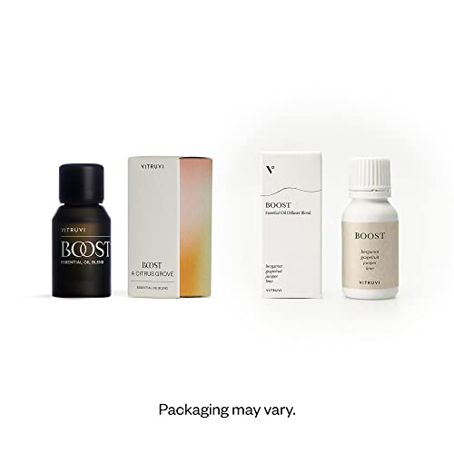 Vitruvi Boost, Fresh Essential Oil Blend, 100% Pure Juniper, Lime, Grapefruit and Bergamot oil (0.5 fl.oz)