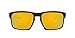 Oakley Mens 0OO9262 Sliver Oval Sunglasses, Polished Black/24K Iridium, 57 mm