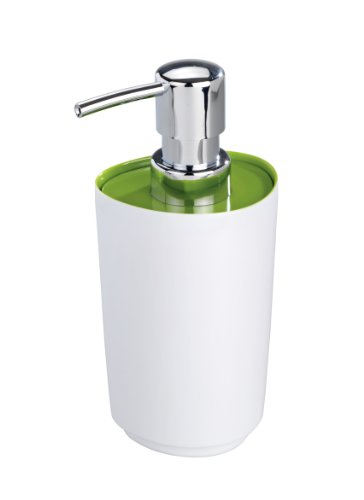 Preisvergleich Produktbild Wenko 19462100 Seifenspender Alcamo - Melamin, Füllmenge, weiß / grün