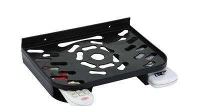 TRISUL Setup Box Remote Stand Plastic Diamond Cut with Device of PI TV Set Top Box Stand with Double Remote Holder Wall Shelf (Black) Setup Box Stand N_TR7-image-29