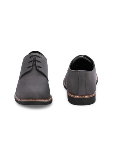 Image of HiREL'S Premium Suede Derby Smart Casual Shoes for Men | Office Soft Cushioned Corporate Casuals