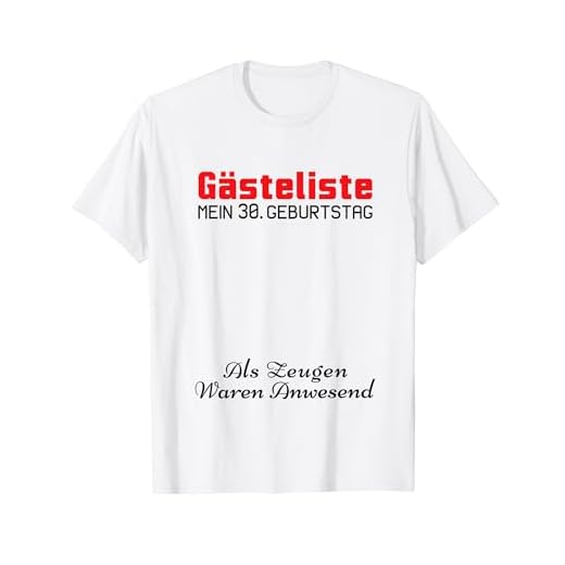 Gästeliste Mein 30. Geburtstag Libro de visitas Firma Camiseta