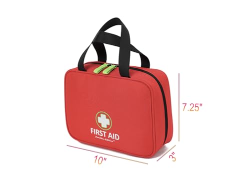 Image of Handy First Aid Bag Empty First Aid Kit For Office, Home, Vehicle, Emergency Kit For Your Next Adventure, First Aid Supplies Organizer Bag For Camping, Travel, Sports.
