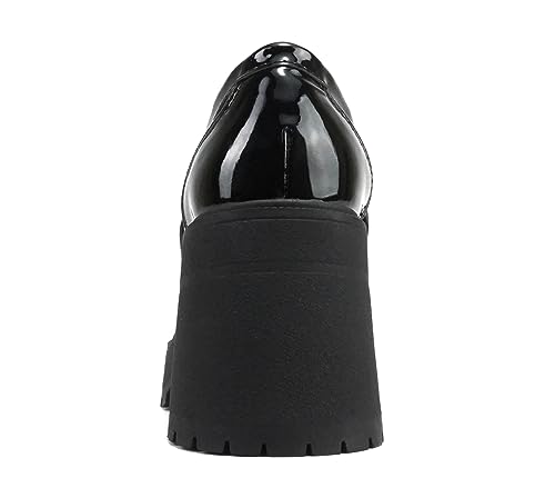 Image of Soda inchAMP inch ~ Women Round Toe Slip-On Lug Sole High Heel Penny Loafer Shoe