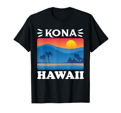 Islands Vintage Souvenir Kona Hawaii Camiseta