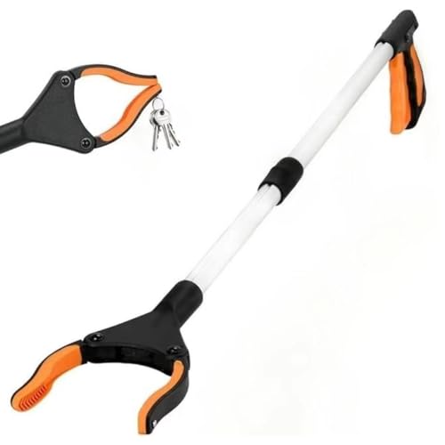 32" Grabber Reacher Tool, Lightweight Reacher Grabber Pickup Tool with 360° Rotating Jaw and Magnets, 3.5" Wide Claw Opening Trash Picker Upper Grabber, Long Arm Extension Grabbers for Seniors