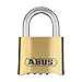 ABUS combination lock 180IB/50 - brass padlock - weatherproof - with individually adjustable combination code - security level 5 - brass colours