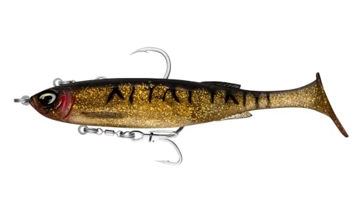 Nomad Design Live Ops Maniax Rigged Swimbait 8" Paddle Tail Soft Bait, Slow-Speed & High Action Made with Durable Titan-RX Elastomer & Twin BKK Hooks for Striped Bass, Snook, Tarpon