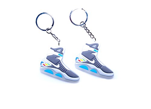 xxiii Glow in The Dark Air Mag Back to The Future 2D Flat Sneaker Keychain (2 Pack)