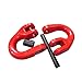 POEMYSIR 1.12T-12.5T G80 Shaped Clamp Chain, Connection Hoisting Buckle Double Ring Rigging Industrial Grade Forged Alloy Steel(12.5 Ton)