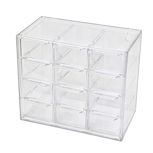 Koomuao Mini Boîte de Rangement à Tiroirs, Organisateur Transparents Compartiments pour Stockage...