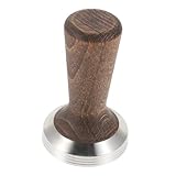 VALICLUD Kaffee Tamper mit Ergonomischem Walnuss Holzgriff Stabiler Kaffeepresser für Präzises Werkzeug für Zuhause und Gastronomie