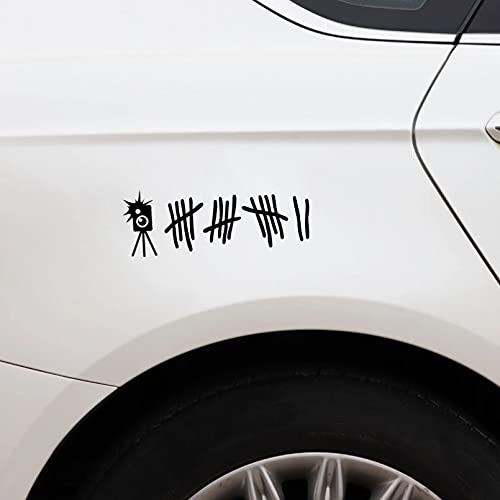 Scshy Adesivo Per Auto 14.7Cm * 5.3Cm Autovelox Di Alta Qualità Adesivo Per Auto In Vinile Nero/Argento - 3