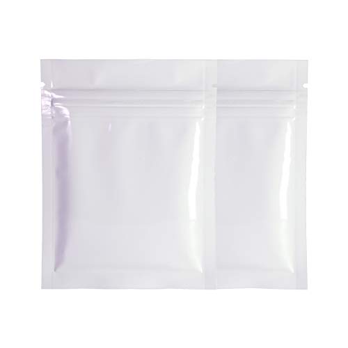Bolsas de embalaje plano de aluminio metálico QQ Studio con acabado premium blanco brillante 2