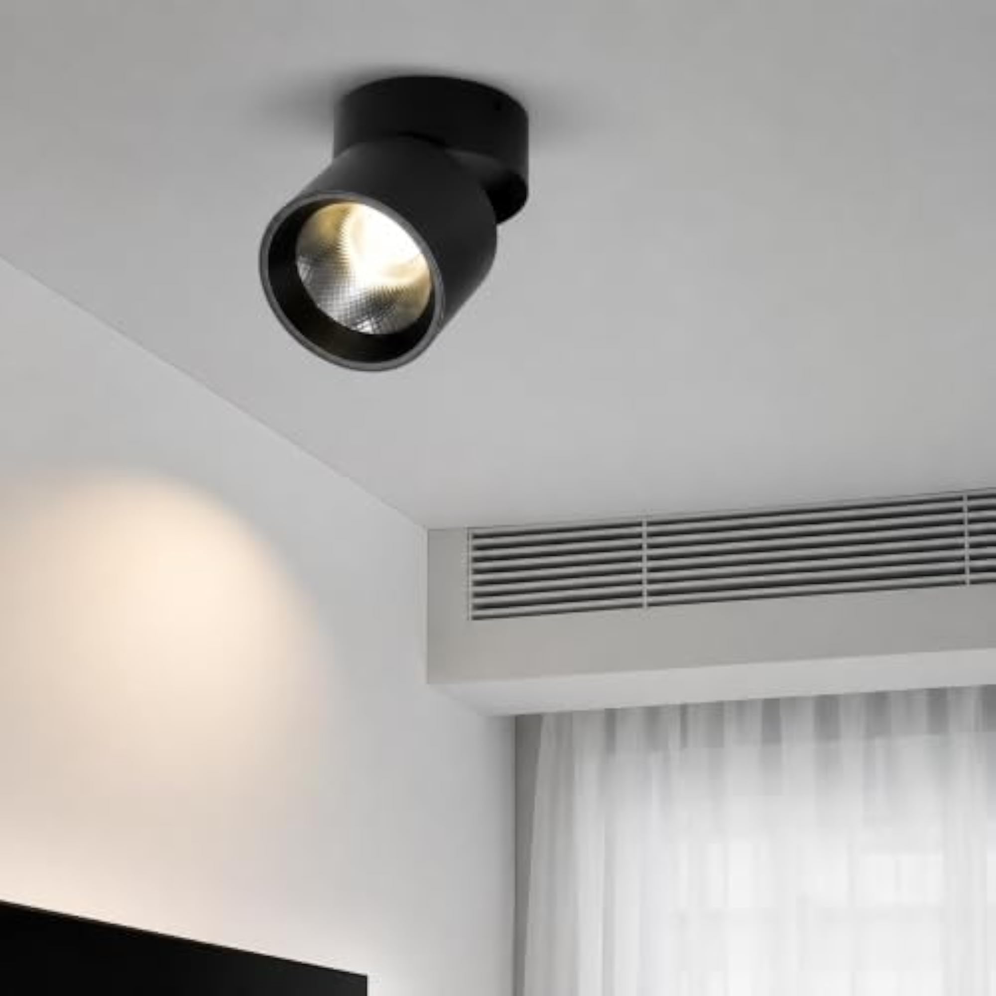 Commercial Black Foldable Aluminum 12W Surface Mounted Ceiling LED Spot Light