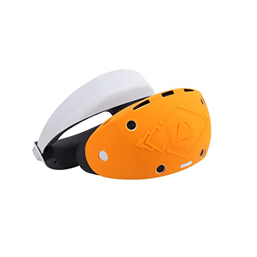 BTG Capa protetora de silicone compatível com acessórios Playstation VR2 (laranja)
