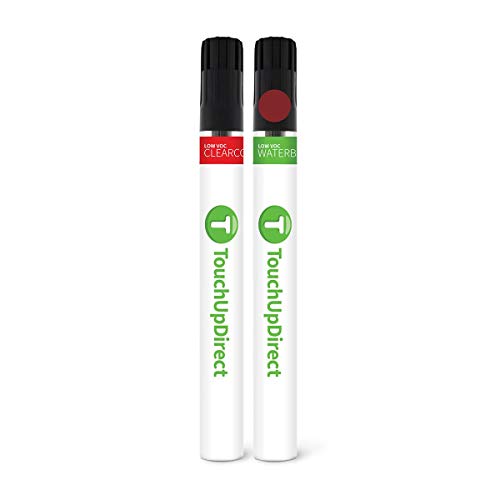 TouchUpDirect P26 Rally Red Metallic Compatible with Mitsubishi Exact Match Touch Up Paint Brush - Essential Kit