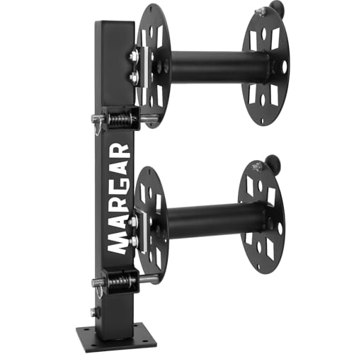 Heavy Duty Double Welding Cable Lead Reel, 360-degree Adjustable Swivel Base, 10” Reel,...