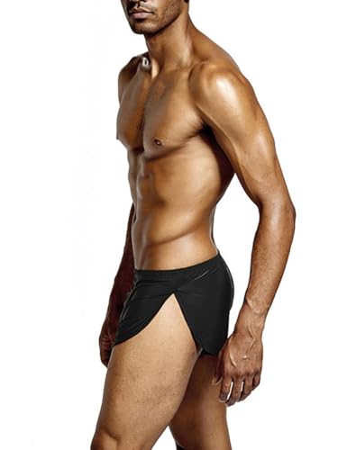 Mens Sexy Large Split Side Active Shorts Boxer Briefs Underpants2