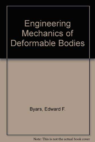 Engineering mechanics of deformable bodies 0700222421 Book Cover