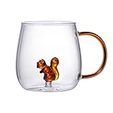 Tolle Trinkgläser - 380 ml Borosilikatglas Transparentes 3D-langlebiges Soda-Wasserglas...