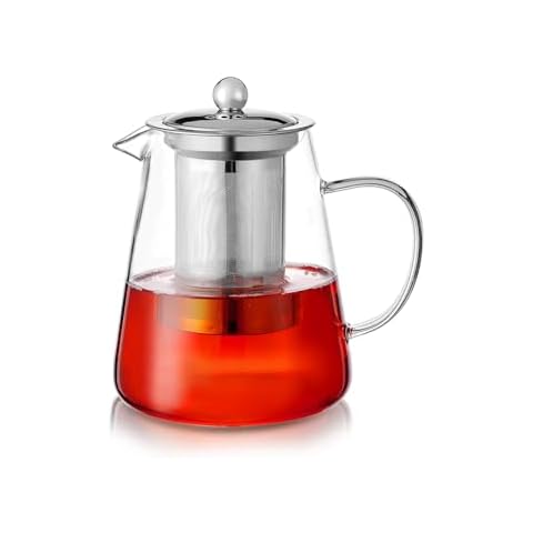 Pluiesoleil Heat-Resistant Glass Teapot with Infuser Cover