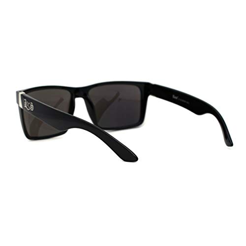 Locs Colored Reflective Black Rectangular Gangster Hardcore Sunglasses4
