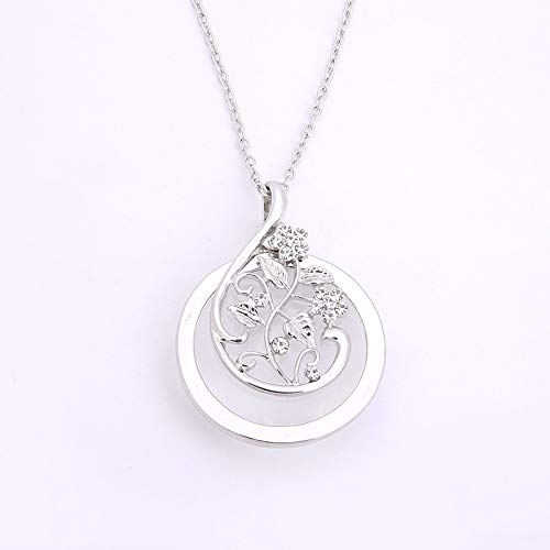 Preisvergleich Produktbild MSTOT Lupenkette, Langer Blumenanhänger Mit Zarten Blüten- Und Weinblättern