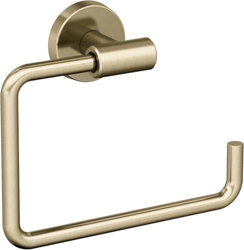 Image of Amerock Arrondi 5 inch Golden Champagne Towel Ring
