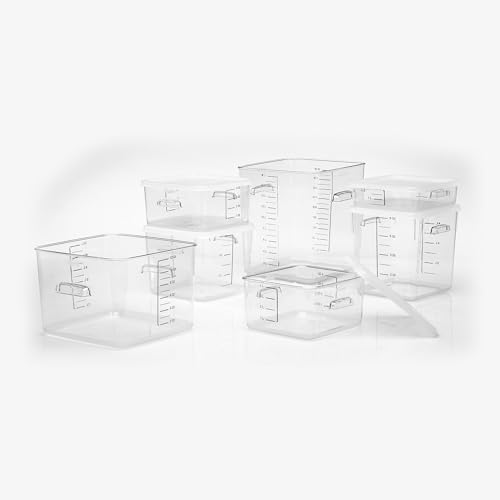 Image of Rubbermaid Commercial Products, Space Saving Square Food Storage Container, 2 Quart, Clear, for Kitchen /Sous Vide /Meal Prep