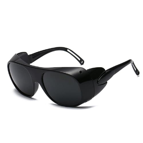 Lunettes de soudage de sécurité, anti-rayures, protection UV, lunettes de soudeur pour soudage, coupe et soudage TIG (gris foncé)