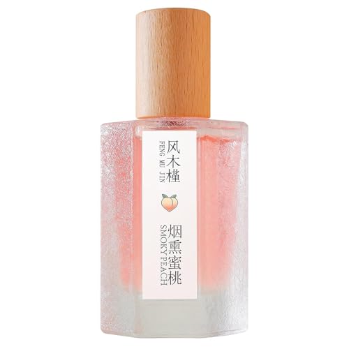 Perfume de melocotón 50 ml Perfume de durazno ahumado para mujeres Fragancia de fruta de refrescos duraderos para mujeres