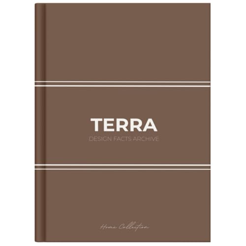 Large Brown Coffee Table Book &ndash; TERRA Design Facts Archive: Decorative Neutral Hardcover...
