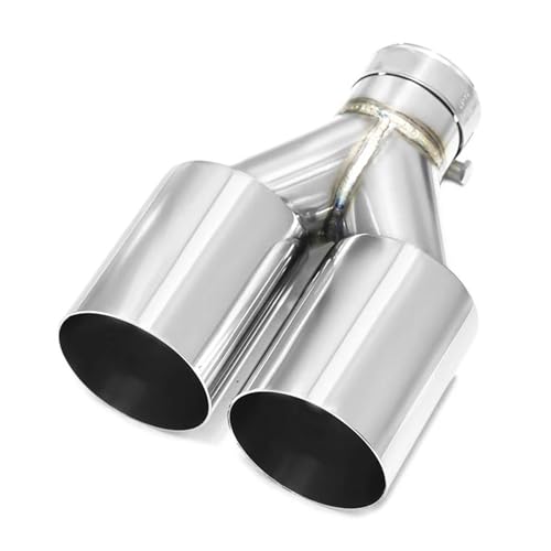 Embout pot d'échappement double en acier inoxydable résistant à la corrosion
