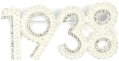 1938 Pin Brooch, Pearl and Crystal Design, Silver Plated, Ceremonial White, Inspired for Jack and Jill Conferences, Luncheons, Events - Mother's Organization image 2