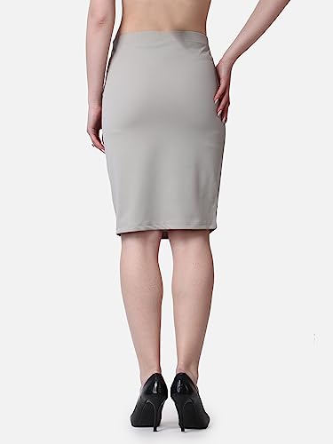 Image of POPWINGS Casual Solid Pencil Skirt for Women || Knee-Length Skirt for Women || Stylish Mini Skirt for Women || Summer Pencil Skirt for Women
