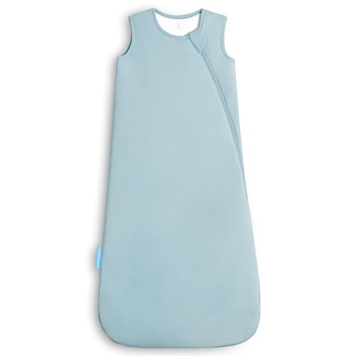 BambooSnug Soft Breathable Sleep Sack 6-12-18 Months 1.0 TOG Bamboo Viscose Wearable Blanket Baby Baby Sleeping Bag with 2-Way Zipper Slate