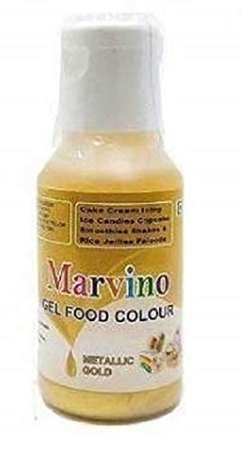 Marvino Edible Gel Food Colours for Cake Icing Fondant & Other Foods (Gold and Copper) 2