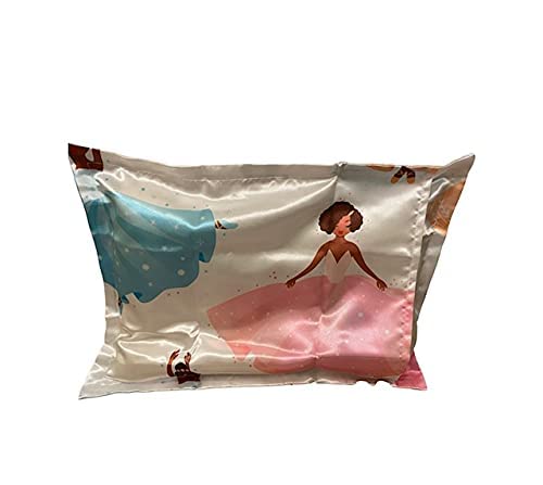 Image of Satin Pillowcase to retain Hair Moisture (Ballerina - Set of 2 Toddler Size Pillowcase 13 x 18 inches)
