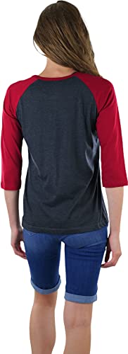 Image of ToBeInStyle Women's Classic Two Color Cotton Baseball T-Shirts