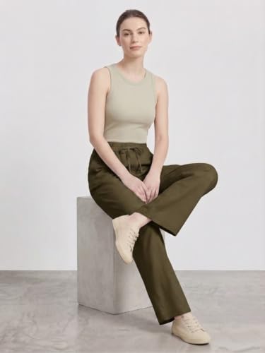 Image of Vogaan Women's High-Waist Korean Trousers with Wide Baggy Fit | Trendy GenZ Streetwear Pants | Trousers | Women Trousers