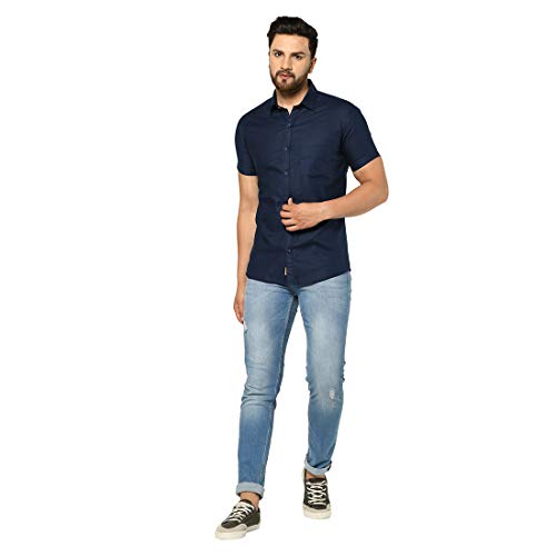 Image of Men Solid Slim Fit Shirt