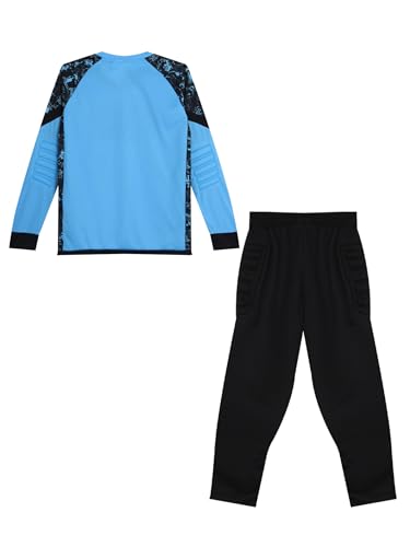 Kids Boys Soccer Goalie Shirt Padded Goalkeeper Jersey Uniform Youth Soccer Goalkeeper Outfits Tracksuit4