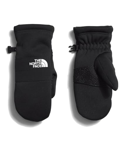 The North Face Little Kids Sierra Etip Mitt - Touchscreen Compatible Winter Mittens Webbing Pull at Cuffs for Easy On/Off TNF Black Medium