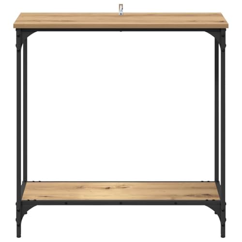 Mesa consola de madera de roble Artisan de 75 cm para pasillo 6