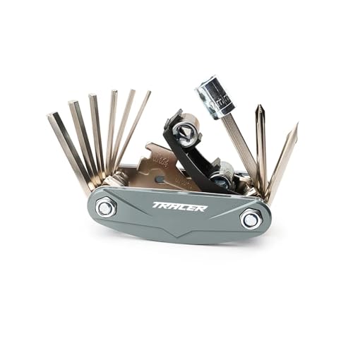 Motorrad-Reparatur-Werkzeug-Set Für Tracer 7, 9, 7GT, 9GT, 700, 900 Motorradzubehör: 16-in-1-Werkzeugset Mit Schraubendreher(With logo Titanium)