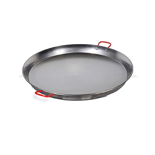 Paellera - paellera de 65 cm, pulida, ideales para 22 personas, fabricada en acero, diseñada para una distribución uniforme del calor.