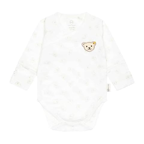 Steiff Unisex Baby Basic Wickelbody Langarm Unterwäsche, Cloud Dancer, 56 Cover