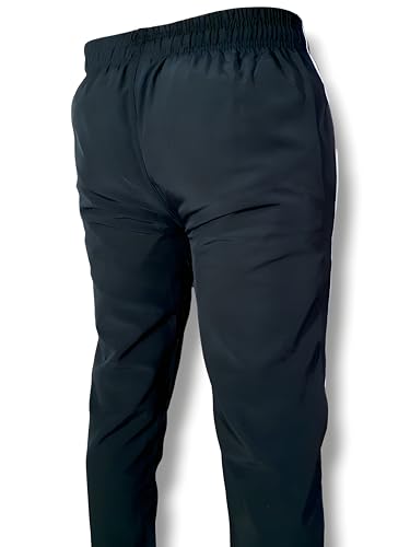 Image of Black Lycra Track Pants for Men