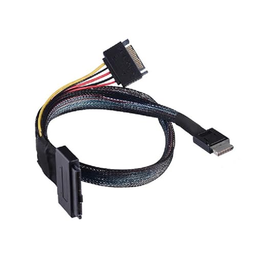 Cable PCIE Oculink SFF 8611 4I a U.2 S-AS SFF 8639 50cm miniatura 2